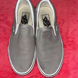 Gray slip on vans size 6 W